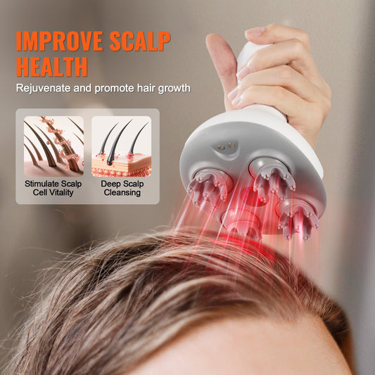 Rechargeable Electric Scalp Massager – Waterproof Portable Head Massager for Hair Care & Relaxation