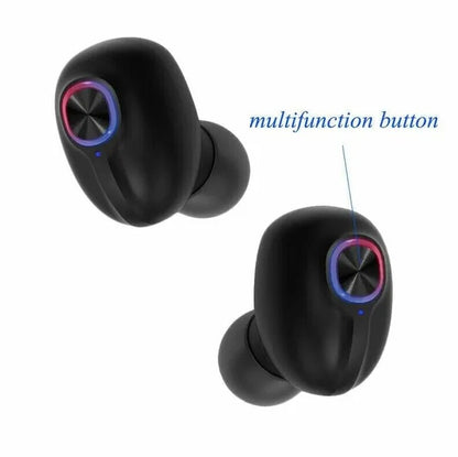 TWS Wireless Earbuds Bluetooth 5.1 Headphones - IPX7 Waterproof Sports Earphones with Noise Cancelling Mic, Deep Bass Hi-Fi Stereo & 24H Playtime Charging Case