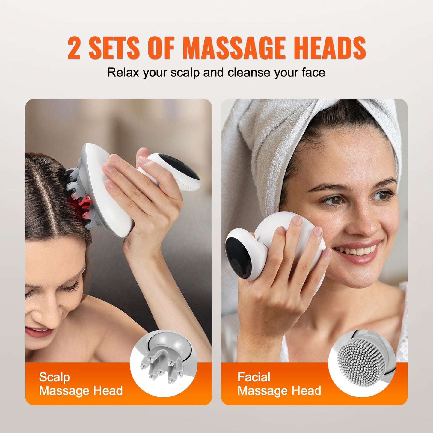 Rechargeable Electric Scalp Massager – Waterproof Portable Head Massager for Hair Care & Relaxation