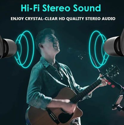 TWS Wireless Earbuds Bluetooth 5.1 Headphones - IPX7 Waterproof Sports Earphones with Noise Cancelling Mic, Deep Bass Hi-Fi Stereo & 24H Playtime Charging Case